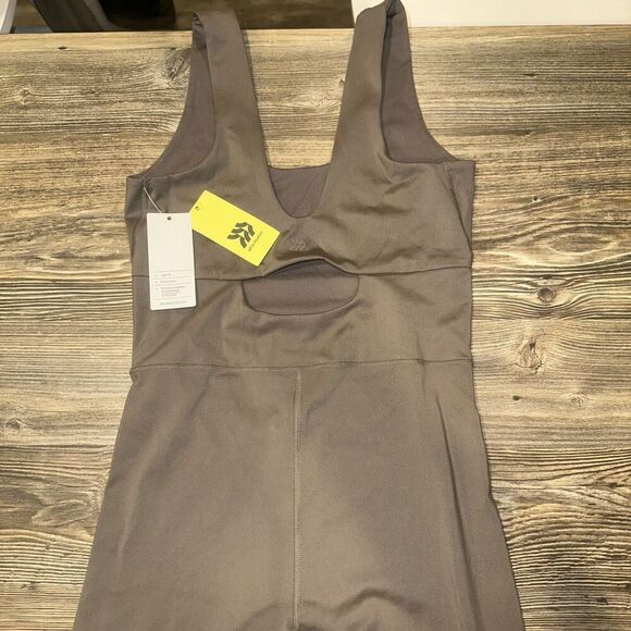 Women's Brushed Sculpt Scoop Neck Bodysuit - All in Motion Dark Brown Small. L - Picture 5 of 10